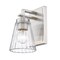 Z-Lite Lyna Wall Sconce, 1-Light, 5 In.W x 6.5 In.L x 9 In.H, Brushed Nickel/Clear 823-1S-BN - alternate 8